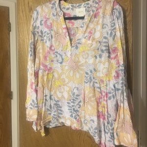 Floral Anthro Peplum top